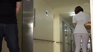 B3E2204- Busty Mature Nurse in Skinny Pants Fucked in the Elevator