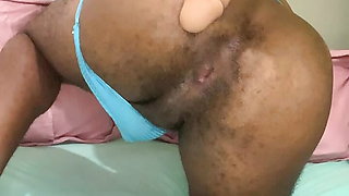 Huge dick fucking my hairy black ass