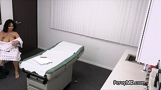 Old doc fucks big tit nurse and patient at once