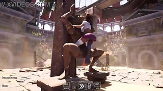 Ancient Statue Comes Alive & Fucks Lara in Arena - 3D Hentai Game with Huge Cock & Cumshot