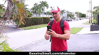 Exxxtrasmall - fortunate gamer catches and fucks pikachu