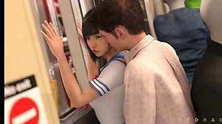 Public Train Sex Scene - Horny Step Sister - Step Brother - Animated Porn