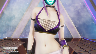 MMD - BlackPink - JUMP - Akali Sexy Kpop Dance League of Legends Hentai Uncensored 4K 60FPS
