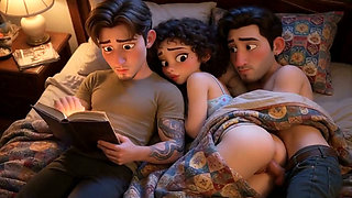 My Cuckold Loves Reading at Night and Neglects to Give Me Any. so My Boyfriend Comes Over to Sleep with Me (ai Generated)