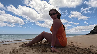Naked Goddess on the Beach -aTease and Temptation
