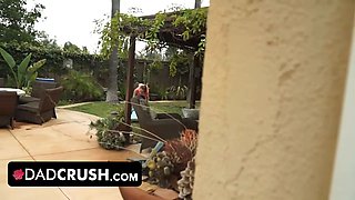 Dad Crush - sweet daughter-in-law easing stepdaddy\u2019s pressure