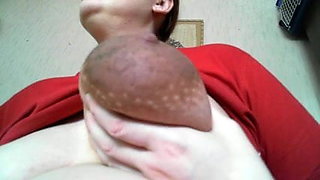 Huge pregnant Areolas