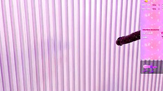 Large amateur cam woman uses two of her toys to masturbate