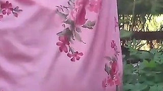 Flashing Teasing Rubbing My Hairy Pussy Outdoors Squirting