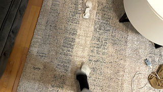 Stepdad Scolds Dirty House Then Fills My Throat and Pussy Hard