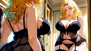 Married French Blonde MILF Seduced in Fitting Room - Ai Animation