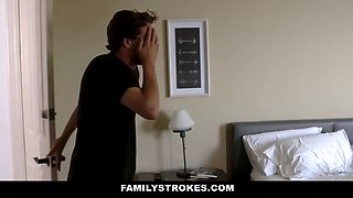 Stepmother looks bored as sonnie begins to fuck her