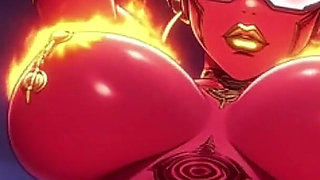 94. Hot Demon in Fire Sexy Pose (ai Animation)