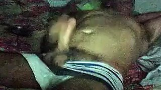 Big-Cock Daddy Strokes Solo on Bed