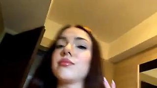 Hot Brunette pussy spread