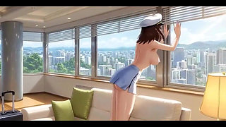 Horny Stewardess Masturbates Then Gets Fucked Hard Ai Generated