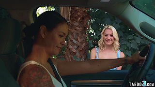 Lesbian asian MILF Dana fingering her GF