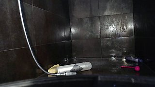 Perfect blond making solo masturbation