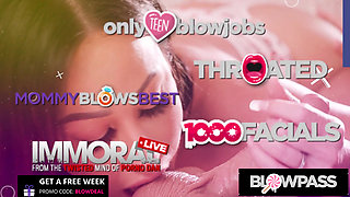 BLOWPASS - Busty MILF Anissa Kate Seduces Pool Guy for Throbbing BJ