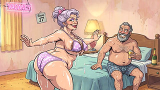 Old Couples in Motel Room Animations