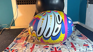 3 Huge 100cm Beach Balls Crushed by Us! 2 Cameras with Slowmo