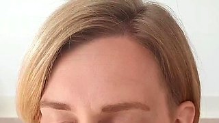 Amateur blonde teen girlfriend toyed and facialized