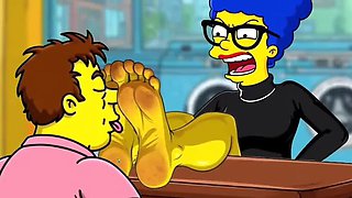 Marge Simpson Foot Fetish Hentai Compilation - MILF Feet Licking & Soles in HD Cartoon Sex