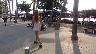 Chubby Thai amateur teen hooker POV sex