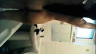 Latina mom (great tits) peeped at by stepson