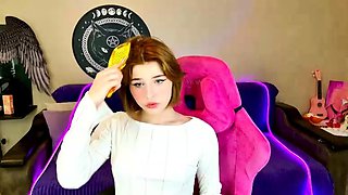 Shemale tranny enjoying solo masturbation