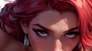 Ai Anime: a Beautiful and Sexy Woman Sucks Cock, Has a Ride, and Gives Anal Sex.