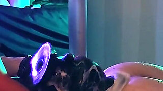 Glow Fisting 3 Extreme Massive Dildo Pegging Adelina Noir Pegging Fistdude with a Massive Dildo