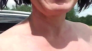 Unrestrained Nude Run with Splashes at the Lake