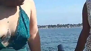 Exhibitionism on the Boat in Public with Paty Butt and Her Cousin Agatha Ludovino
