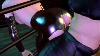 big boobed anime girl fucked in wrestling court.