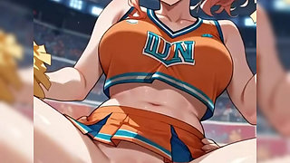 What big tits my girlfriend the cheerleader has, I fuck her after a game at her university