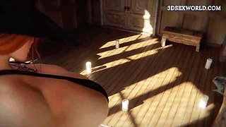 Redhead MILF with Giant Natural Boobs Cumshot HQ Realistic Sexgame