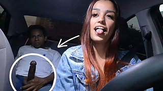 Hot Brazilian Redhead Gets Caught Jerking Off in Uber - Real Car Sex & Public Fuck!