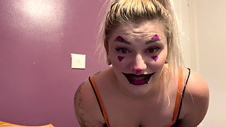 Clown Step-sister Spots You Creeping JOI Game