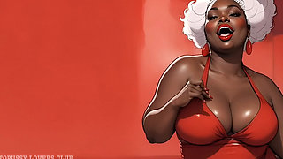 Elite Cuckold Club: Mistress Ebony BBW Fulfilling the Dreams of Old Rich Cuckolds. Cartoon Visual Novel