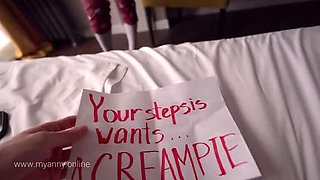 My stepsister wants a creampie! I'm no magician, but I make her wish come true in doggystyle