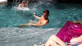 Big-Tit DP Pool Party