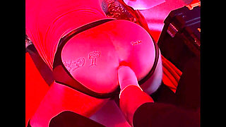 Husband Gets Sloppy Double Dildo and Fisted by Wife