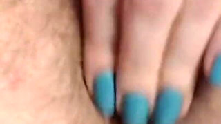 Playing with hairy pussy in pantyhose