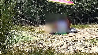 Cruising and Sex on the Beach. Elena De La Vega Has Sex with a Stranger in Public on Fakings