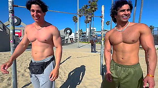 Beach Workout Becomes Threesome