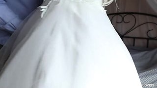 Blonde Bride Fucks Ex Before Wedding - Passionate Doggy Style Quickie