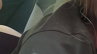 1st Footjob in the Car