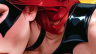 Yoghurt Party: 3D Comic Latex Vigilante POV (4k, Uncensored Ai Hentai)