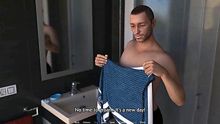 Cartoon 3D Sultry Housewife And Her Construction Worker